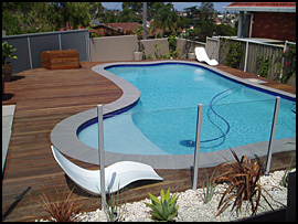 timber pool decking