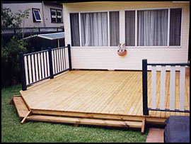 natural treated pine decking
